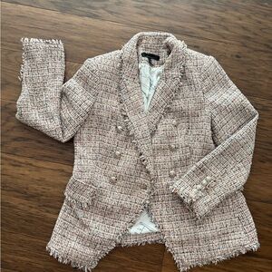 WHBM boucle tweed studio blazer size 8